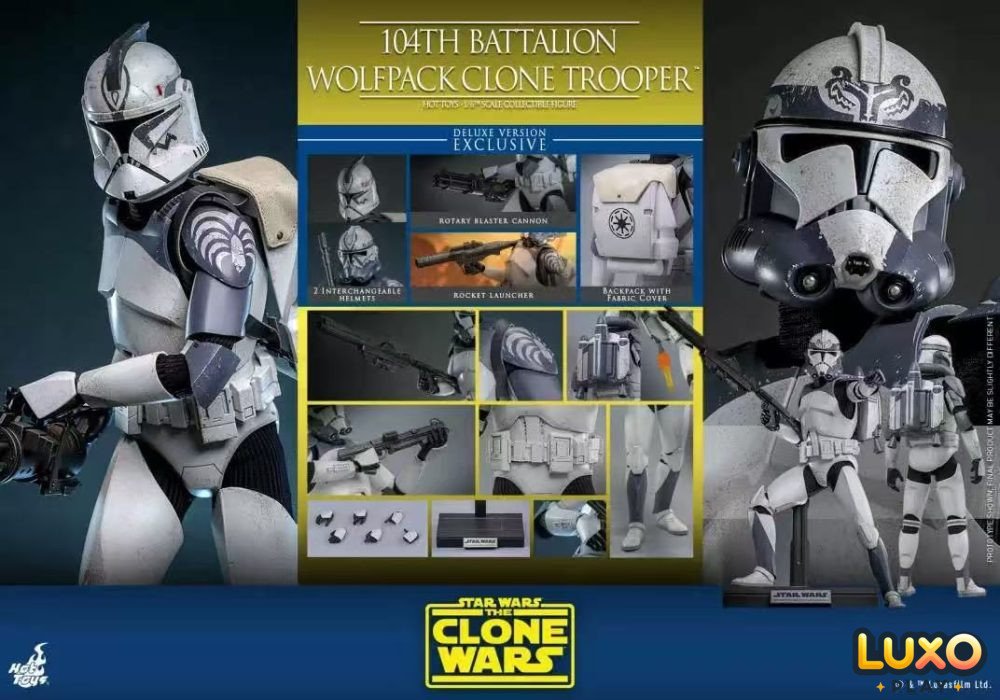 HotToys 1/6 TMS142/TMS143 Star Wars: The Clone Wars Wolfpack 104th Battalion Clone Trooper